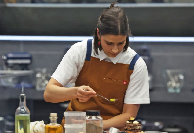Danielle Chappel cooking on the set of Gordon Ramsay's Next Level Chef, courtesy Fox