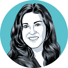 Stacia Fleegal head shot illustration by Joel Kimmel